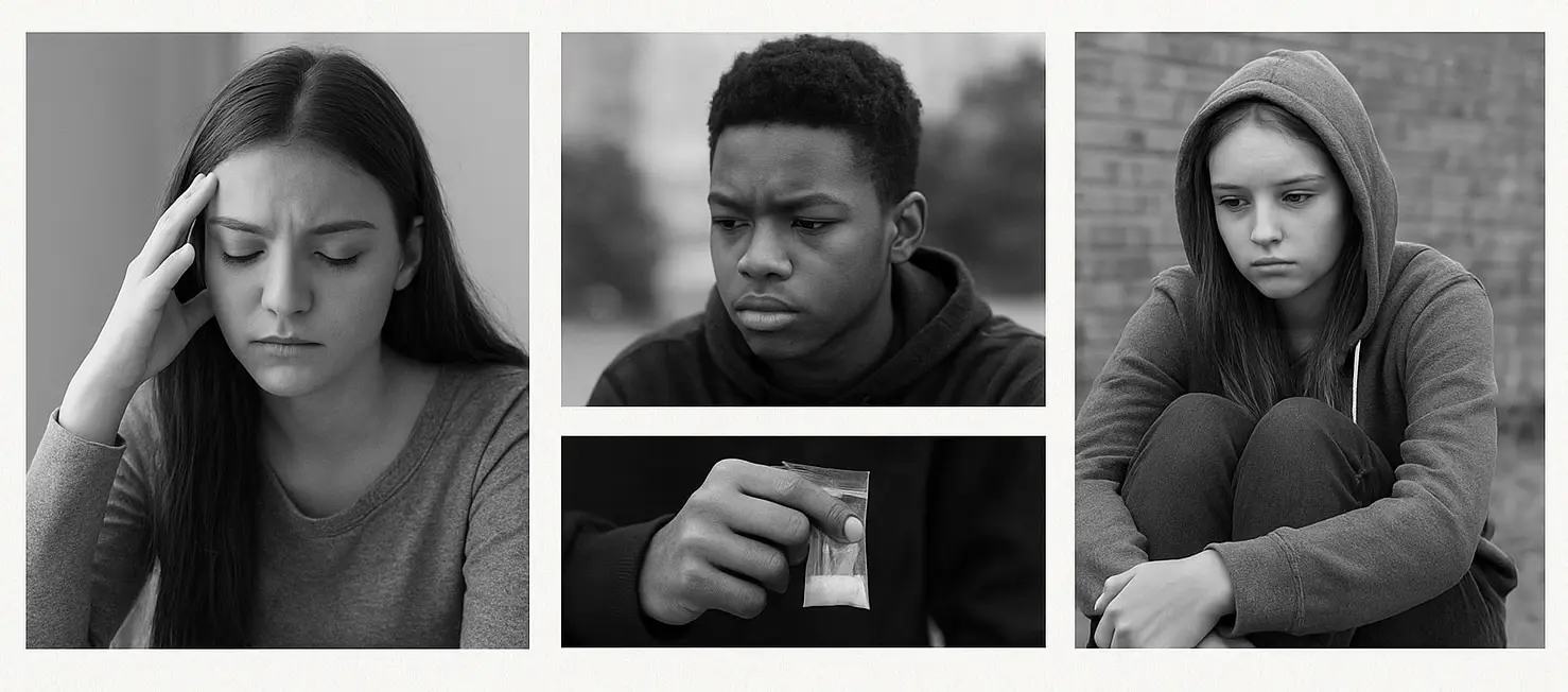 Adolescents struggling with substance abuse and mental health