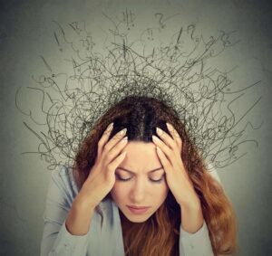 woman with stress