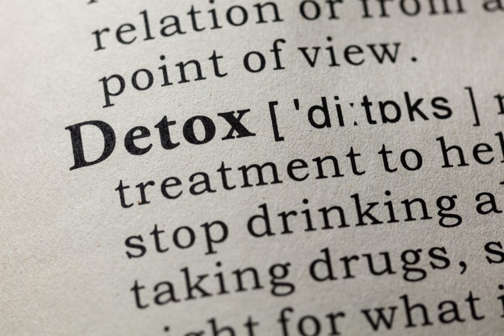 photo of dictionary definition of detox