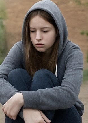 Teenage girl from a poor family Struggles with depression and substance abuse