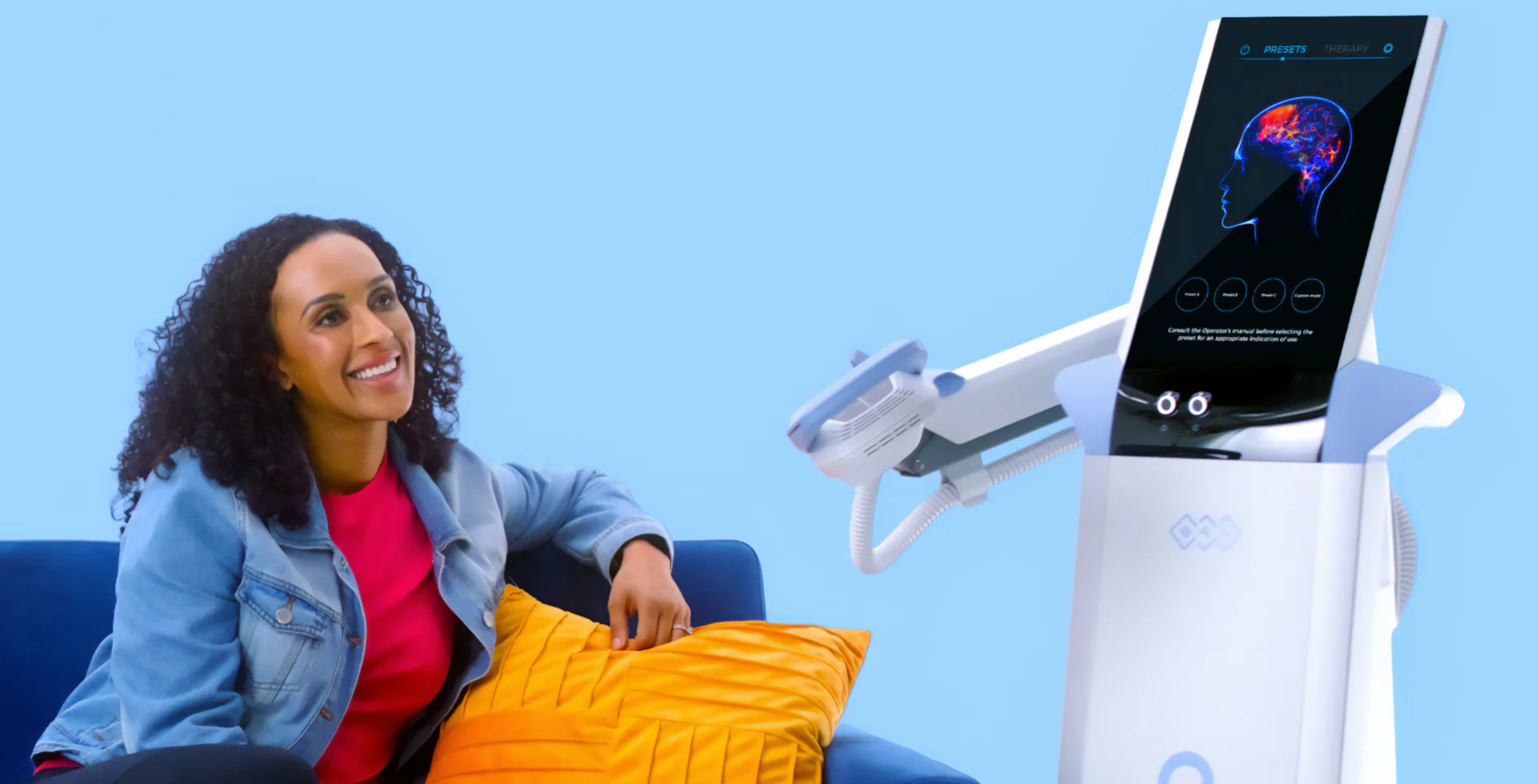 EXOMIND TMS Patient Enjoying the Benefits of TMS Therapy at Ambrosia in Palm Beach, Fl